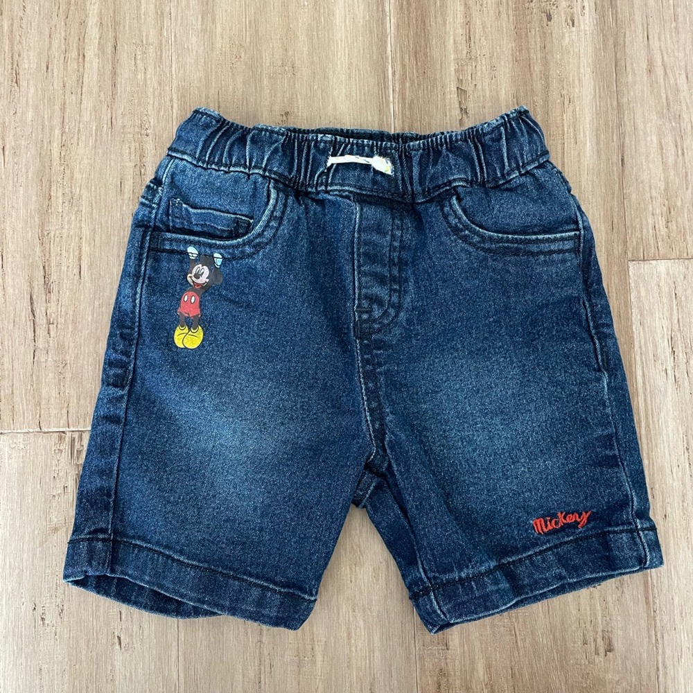 Toddler Disney Mickey Embroidered Shorts